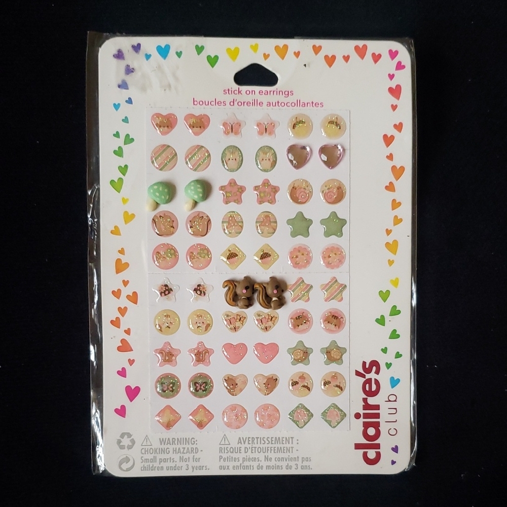Claire's Colorful Stick-On Earrings Set
